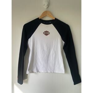 Harley-Davidson Women’s Raglan Long Sleeve Baseball Style Graphic Shirt